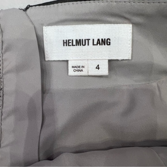 Helmut Lang Mixed Media Gray and Black skirt with Leather Trim - Picture 8 of 10